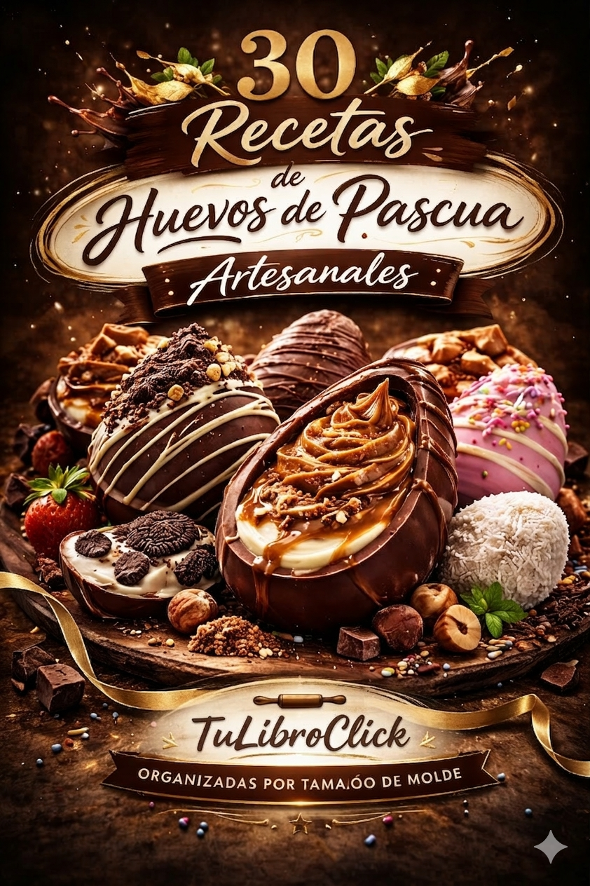 30 Recetas de Huevos de Pascua Artesanales – Guía práctica organizada por tamaño de molde (Ebook PDF)