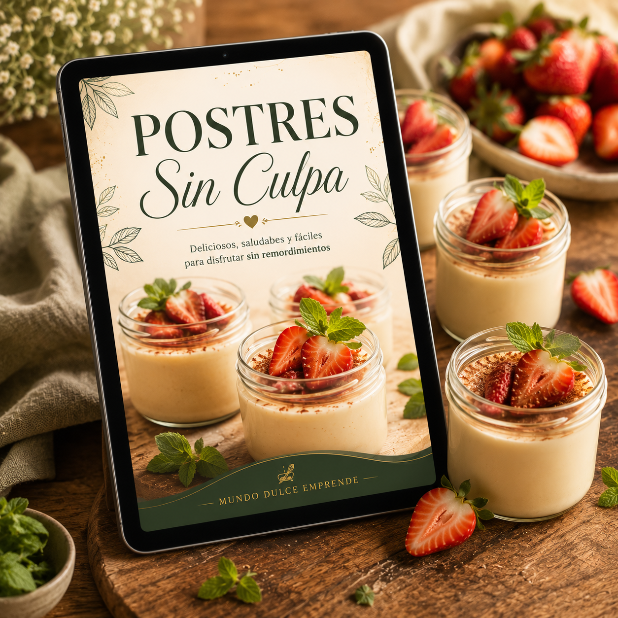 Postres Sin Culpa — 20 Recetas Dulces, Fit y Listas en Menos de 15 Minutos